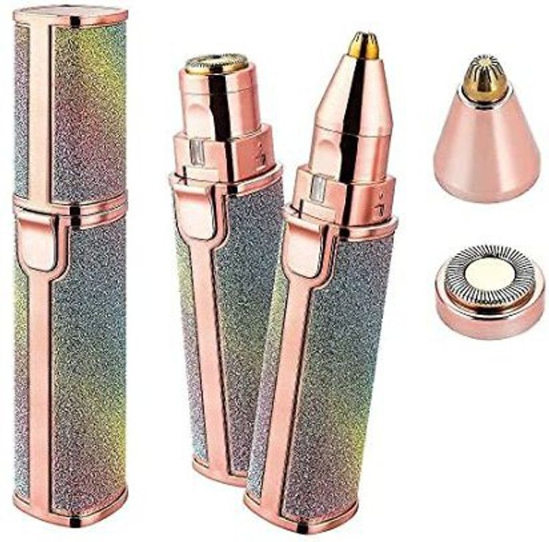 Abluxa 2 In 1 Women's Painless Electric Eyebrow Hair Remover Brows Trimmer Trimmer 45 min Runtime 0 Length Settings  (Gold)
