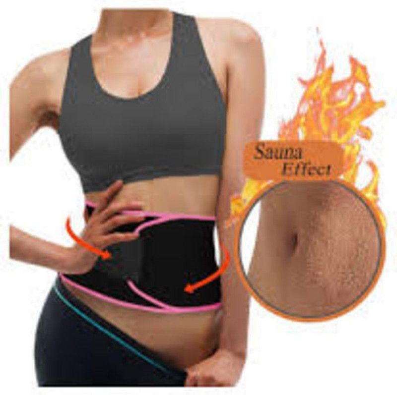 BEST COLLECTION ANY TIME Sauna Belt, Men and Women sweat belt Waist Trainer pink Slimming Belt  (Pink)