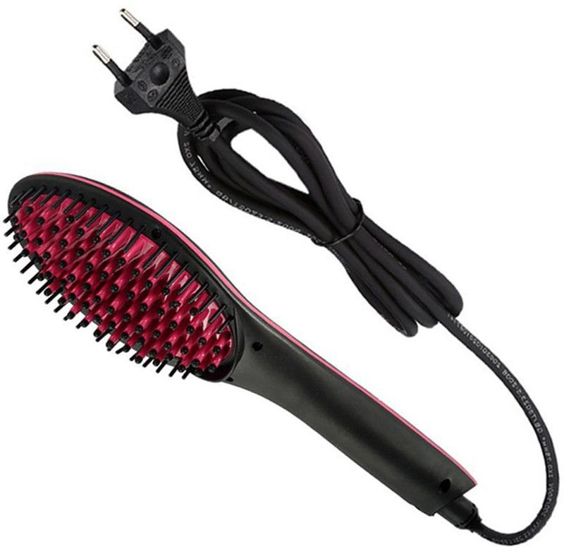 MSSM KM-BRUHRST Professional PTC Heater 20 Heat setting Flat Hair Brush Instant Heat Up 45W Hair Straightener Brush  (Multicolor)