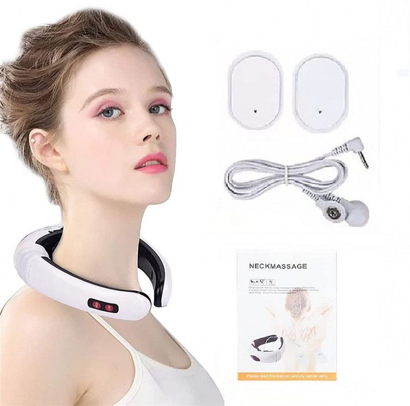 ELIE INDIA ELECTRIC NECK MASSAGER Electric Neck Massager, Acupoint Magnetic Therapy with 2 Electrode Pads Massager  (White)