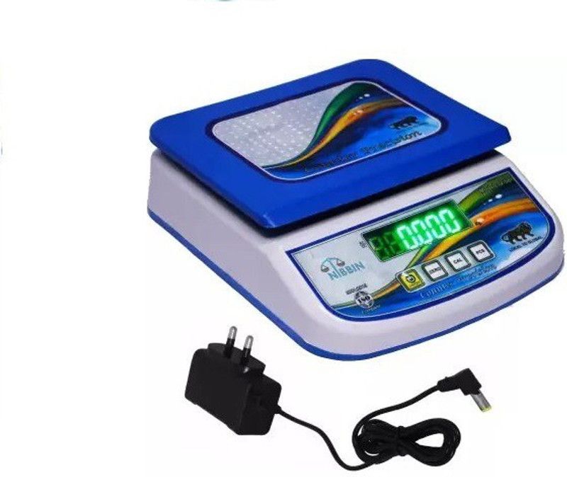 D-DEVOX SBV-58 DOUBLE DISPLAY ELECTRIC COMPACT WEIGHT SCALE 30KG Weighing Scale Weighing Scale  (White, Blue)