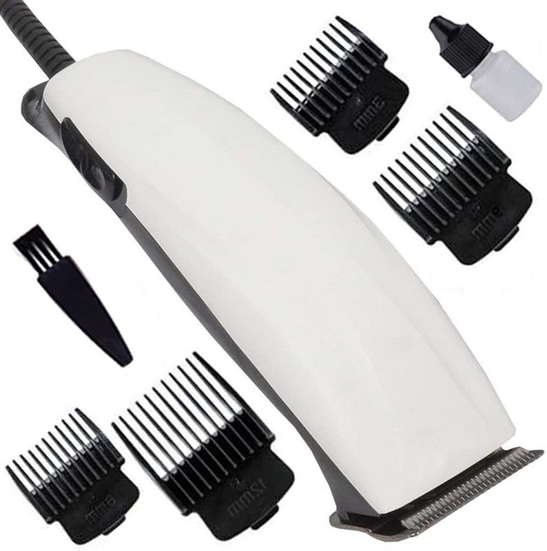 JPRO Professional Corded Electric Expert Saloon Trimmer Perfect Balance Trimmer 120 min Runtime 4 Length Settings  (White)