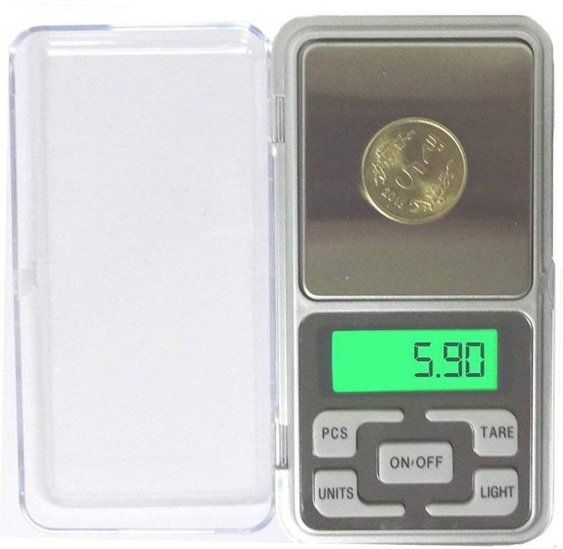 Mobfest Pocket Digital Kitchen and Jewellery Electronic 0.01 g (10 mg) To 200 Grams For Measuring Jewellery (Silver) Weighing Scale  (Multicolor)