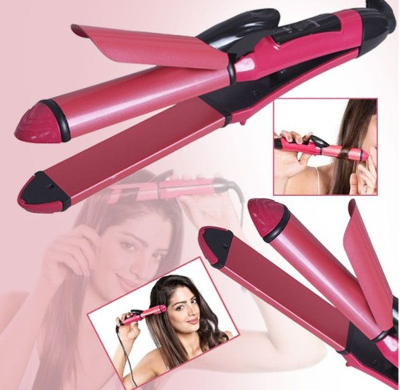 arnah treasure 2 in 1 nhc 2009 NHC-2009 2 in 1 Hair Straightener and Curler (Pink) Hair Straightener  (pink)