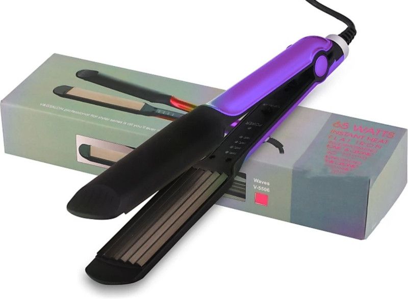 BAZER AK-5506D Professional Hair Crimper Beveled edge for Crimping, Styling and volumizing with Ceramic Technology for gentle and frizz-free Crimping Hair Styler  (PURPEL)