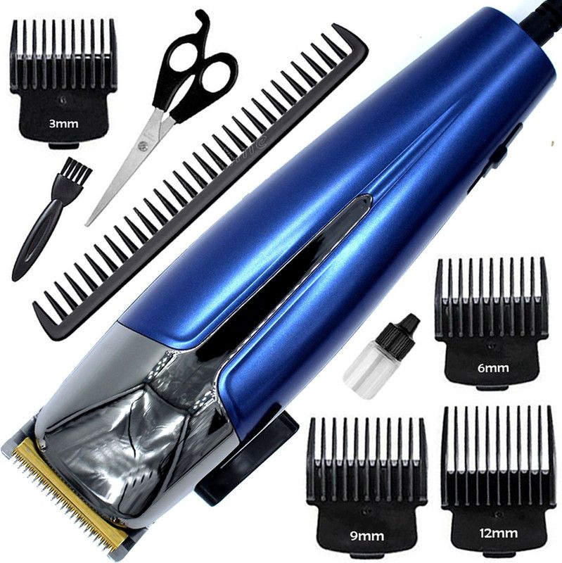 HDMEI Waterproof Professional Corded Beard Mustache Hair Trimmer High Power Hair Clipper Electric Razor (0.8mm to 12mm Trimming Range) (6 Month Warranty) 107 Fully Waterproof Grooming Kit 0 min Runtime 7 Length Settings  (Multicolor)