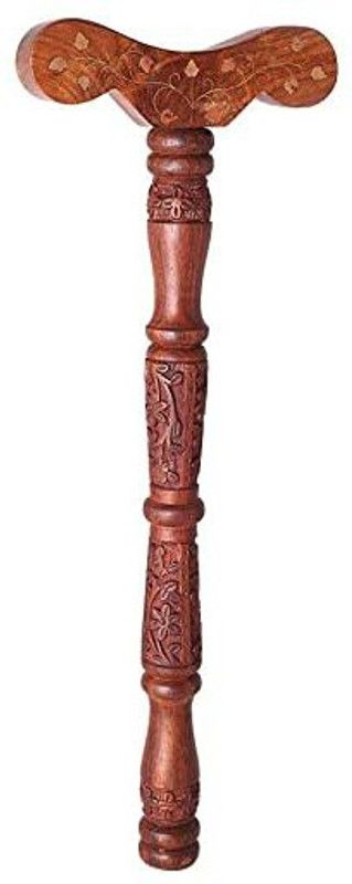 healthandwealth Yoga-87854 Yoga Danda Wooden Staff for Improved Breath Flow in Nostrils and Yoga Practices Massager  (Brown)
