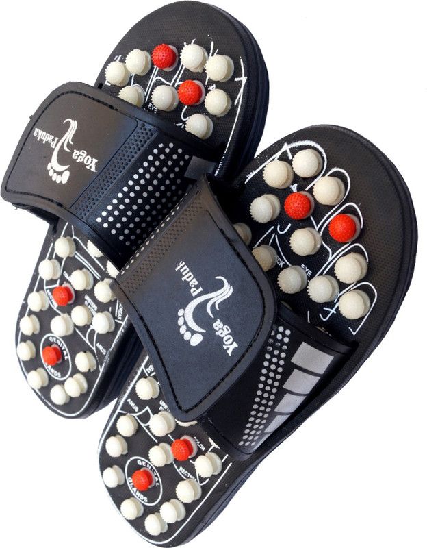 jasvi X227Q Acupressure/Yoga Paduka Power Foot Mat Full Body Relaxer Natural Leg Foot (Size-05) Massager  (Black)