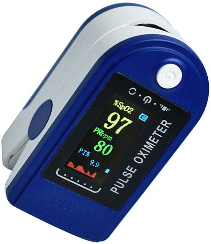Sunnybuy Portable Fingertip Pulse Oximeter SP02, Pulse Oximeter Finger Monitor Pulse Oximeter  (Blue, White)