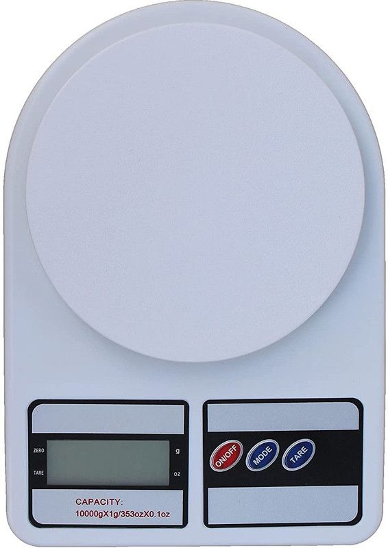 ZUKHRUF SF-400 Portable Electronic Digital Weighing Machine(10 Kg with Back Light) Weighing Scale  (White)