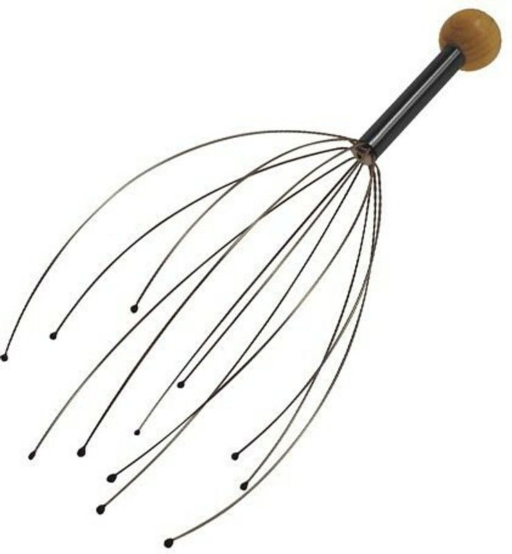 khanak 1 head massager spring / Scalp Massage Machine / Scalp Scratcher 12 Fingers Massager  (Black)