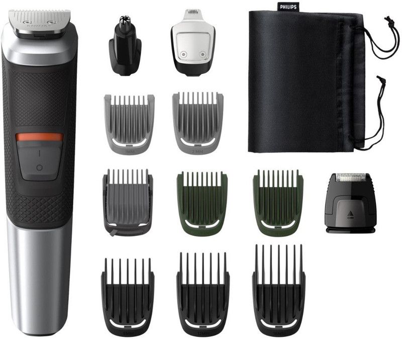 PHILIPS MG5740/15 Trimmer 80 min Runtime 8 Length Settings  (Silver)