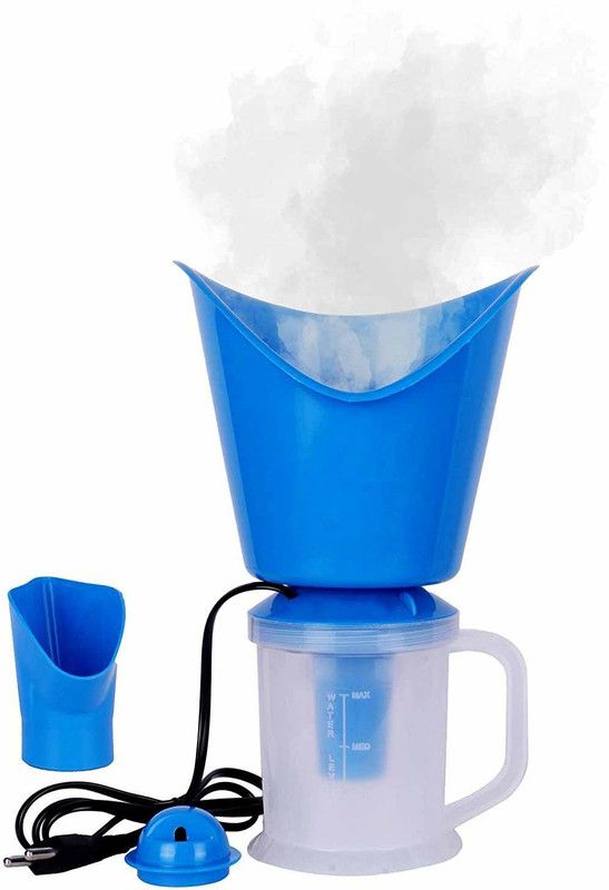 HARIBAS 3 in 1 Steam Vaporizer High Grade Quality Vaporizer Facial Streamer for Deep Face Cleaning Vaporizer & Steamer for Cough & Cold Vaporizer  (Blue, White)