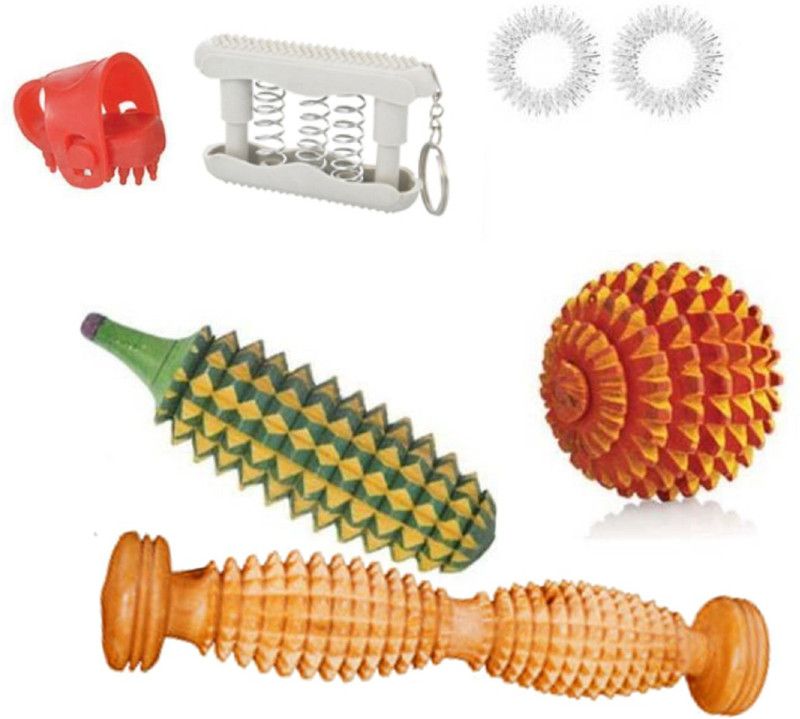 ACM 216 2009 522 Acupressure tool kit combo foot roller Massager  (Multicolor)