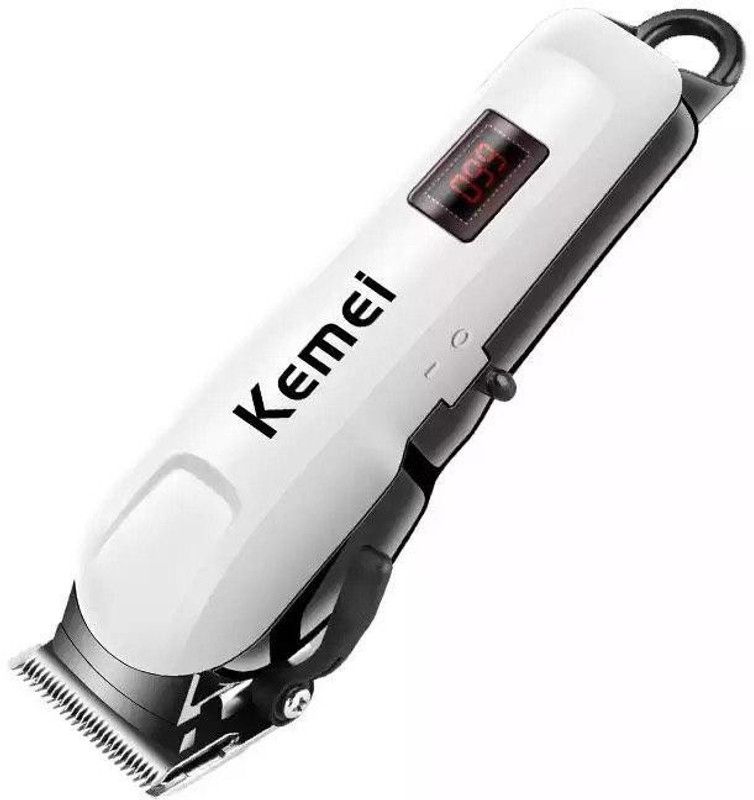 Kemei KM - 809A PROFESSIONAL TRIMMER with 240min Runtime. Trimmer 120 min Runtime 4 Length Settings  (White)