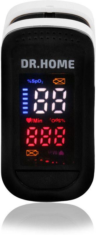 Dr.Home Black & White Color Fingertip Pulse Oximeter with LED Display for Adults Pulse Oximeter  (Black & White)