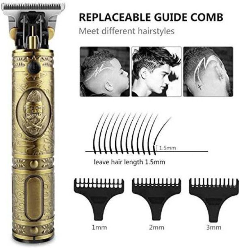 U Z A N Professional Maxtop t99 Golden Metal Body Trimmer Haircut Grooming Kit N80 Trimmer 120 min Runtime 4 Length Settings  (Rose Gold)