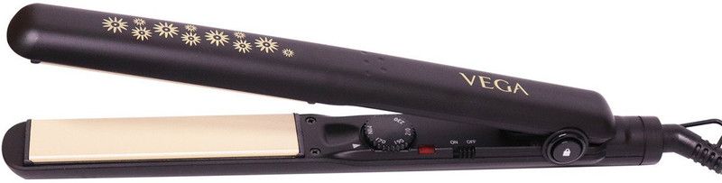 VEGA Keratin Glow with Keratin Infused Ceramic Coated Floating Plates VHSH-20 Hair Straightener  (Black)