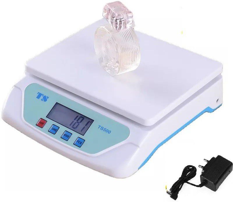 Kelo TS-500 30 kg with Adaptor Electronic Multi-Purpose Kitchen Weight Scale(White) Weighing Scale  (White)
