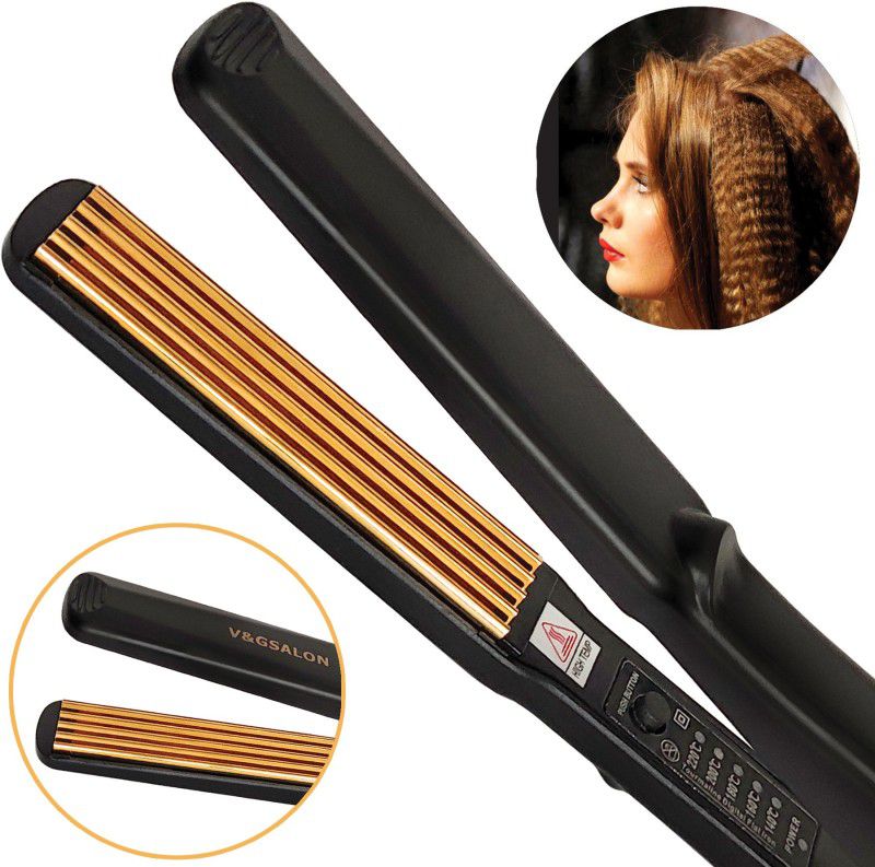 Professional Hair Crimper With 4 X Protection Coating Gold Plated Hair Crimp & Style, Curler Electric Hair Styler