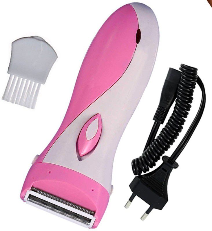 MSD 2in1 Women Rechargeable Shaver Trimmer Painless Epilators Hair Remover 02 Cordless Epilator  (Pink, White)