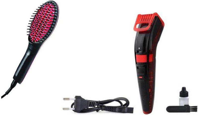 POCKETFRIENDIES SIMPLY STRAIGHTNER AND 2088A RED TRIMMER Z226 Personal Care Appliance Combo  (Hair Straightener, Trimmer)