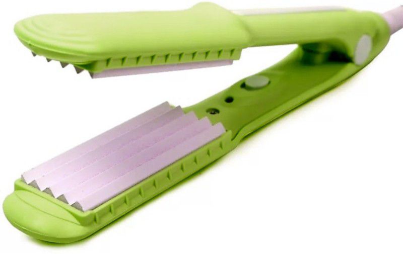 BAZER AT-1210B Women's MINI Crimping Hair Styler Crimper Machine Hair Styler  (Green)