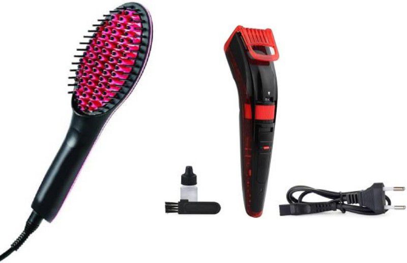 POCKETFRIENDIES SIMPLY STRAIGHTNER AND 2088A RED TRIMMER Z229 Personal Care Appliance Combo  (Hair Straightener, Trimmer)