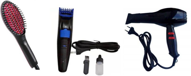 POCKETFRIENDIES SIMPLY STRAIGHNER , CHOBA 2888 DRYER AND 2088A TRIMMER Z257 Personal Care Appliance Combo  (Hair Straightener, Hair Dryer, Trimmer)
