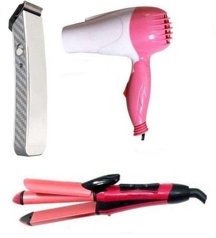 POCKETFRIENDIES COMBO SET OF 2 IN 1 STRAIGHTENER, FOLDABLE DRYER AND TRIMMER Personal Care Appliance Combo  (Hair Dryer, Trimmer, Hair Straightener)
