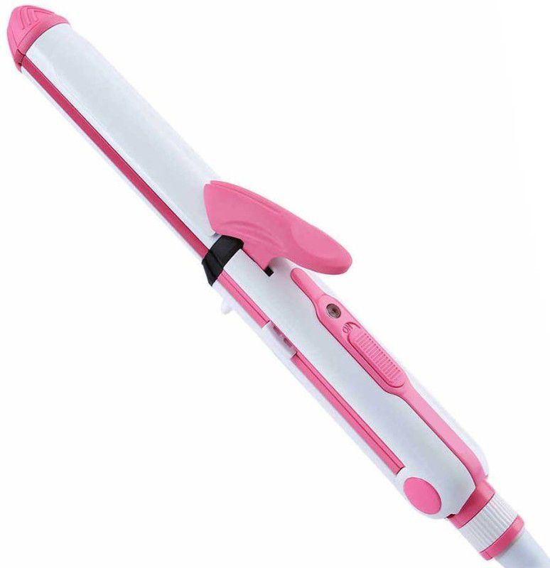 KE MEY KM-1213 Professional Electric Corded 3in1 Hair Styler smooth Curler Crimper Straightner Hair Styler  (Pink, White)