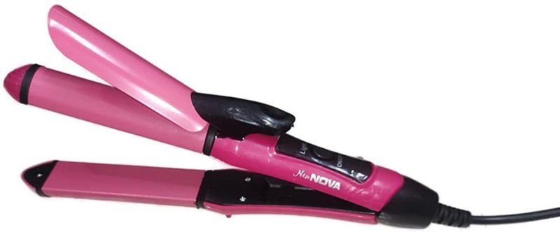GHANISHKA NHC-2009 HAIR STRAIGHTENER & CURLER FOR WOMEN BEAUTY SET 2 IN 1 Electric Hair Curler  (Barrel Diameter: 26 mm)