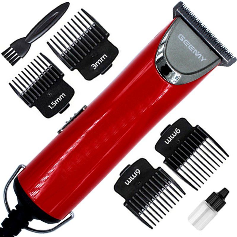 QGS Waterproof Professional Beard Mustache Trimmer Corded Electric Hair Clipper 850 Fully Waterproof Body Groomer 0 min Runtime 4 Length Settings  (Multicolor)