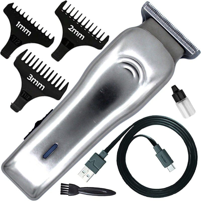 KMI AC-DC Washable Rechargeable Beard Moustache Trimmer High Power Hair Clipper VE Fully Waterproof Body Groomer 120 min Runtime 3 Length Settings  (Multicolor)