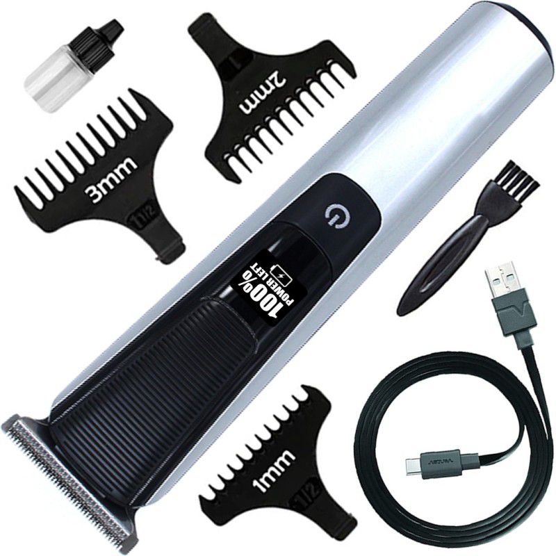 QGS Fast Charging 0 Trim Beard Moustache Trimmer Hair Clipper Razor 0mm to 3mm 6256 Fully Waterproof Body Groomer 120 min Runtime 3 Length Settings  (Multicolor)