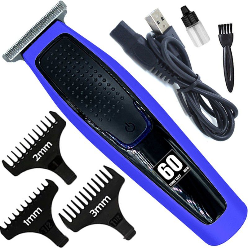 KMIE T Washable Chargeable LED Display Hair Clipper Beard Moustache Trimmer Razor Fully Waterproof Body Groomer 120 min Runtime 3 Length Settings  (Multicolor)