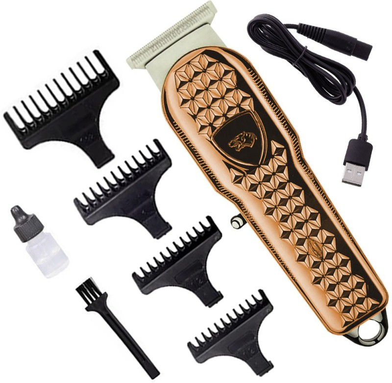 DXFILUIL Cordless geemy rechargeable trimmer for men & women Body Groomer 60 min Runtime 4 Length Settings  (Brown)