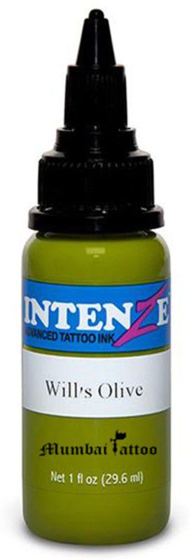 Mumbai Tattoo INTENZE INK WILL'S OLIVE COLORS - 1OZ Tattoo Ink  (Green 2 ml)