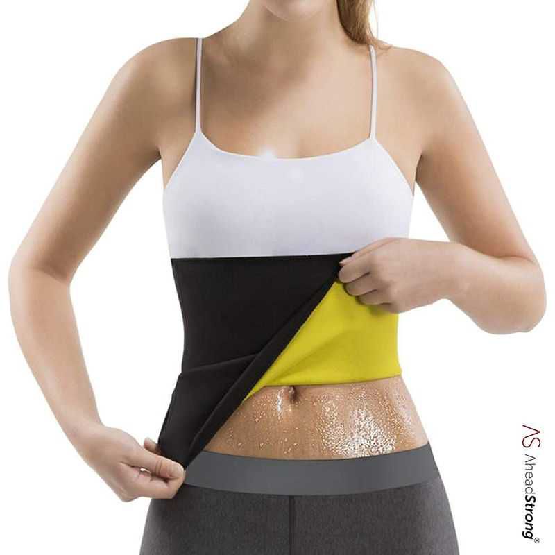 Indian Sweat Slim Belt Plus Unisex-Black & yellow - 9748