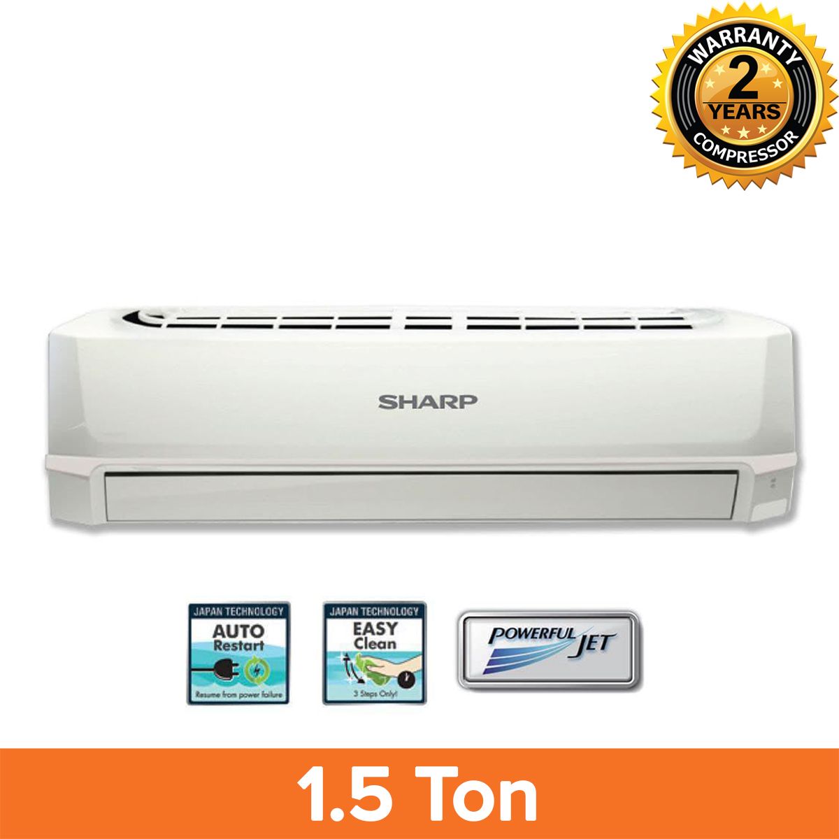 Sharp AH-A18SEV - Split AC - 1.5 Ton - White