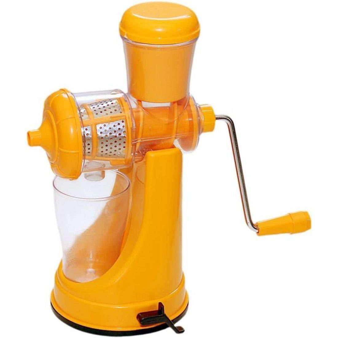 Manual Hand Fruit & Vegetable Juicer with Steel Handle(Yellow)