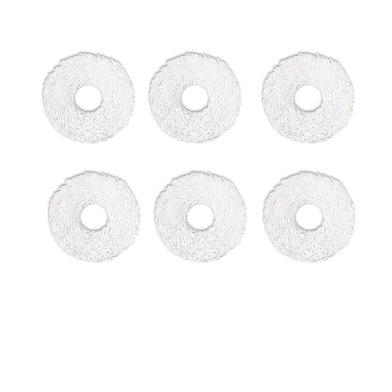 For Yeedi Mop Station Self-cleaning Robot Replacement Side Brushes Main Brush Filter Dust Box Mop Cleaning Pad Accessories-6 pcs Mop