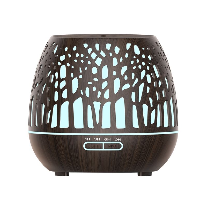 Smart Wifi Wireless  Diffuser Air Humidifier App Control Mist Maker with Amazon Alexa Google Home Dark Wood US Plug