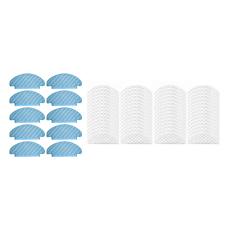 60 Pcs Mop Cloths for Ecovacs Deebot T8 Vacuum Cleaner Accessories Mop Floor Cleaning Cloth Blue & White