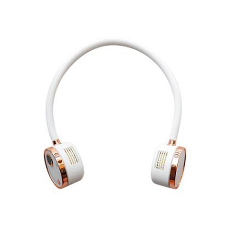 Portable Leafless Lazy Hanging Dual Cooling Neck Fan Charging Outdoor Sports Neckband Mini Air Cooler Conditioner