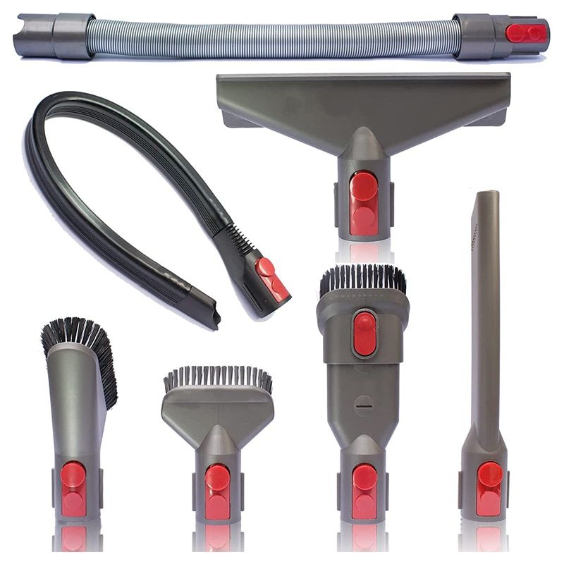 Promotion!for Dyson V11 V10 V8 V7 Plus Flexible Extension Hose Vacuum Cleaner Accessories Household Cleaning Kit Dust Brush-gray