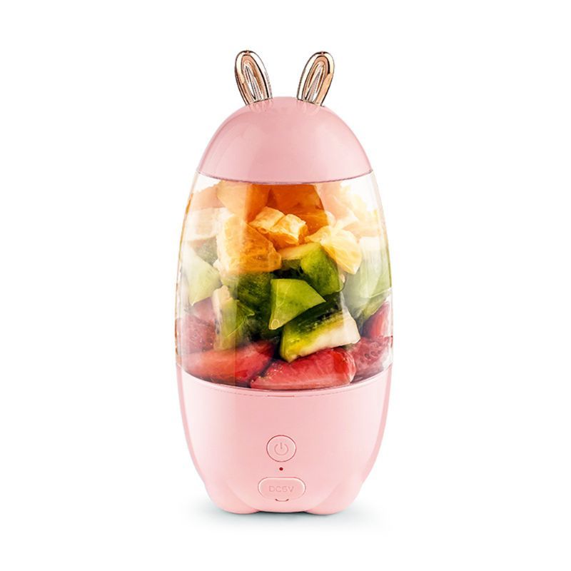 330ml Portable Mini USB Rechargeable Electric Juicer Bottle Cup Fruit Blender Mixer Rabbit Shape Extractor