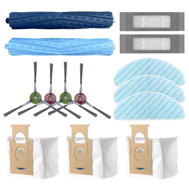 Rubber Roller Main Brush Filter Side Brushes Mop Cloth Filter Dust Bag for Ecovacs Deebot OZMO T9 AIVI T9 T9PRO T9 POWER
