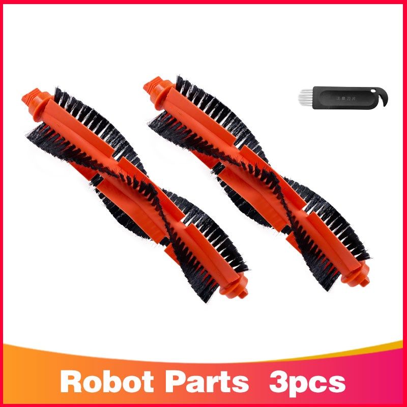 Hepa Filter Main Brush  Mop Cloth Replacement Parts for Conga 3290 3490 3690 / Proscenic M7 Robot Vacuum Cleaner-2 Main Brushes