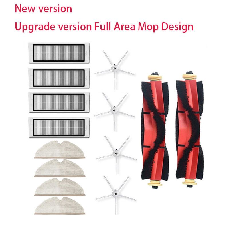 Removable Main brush Washable HEPA filter for XiaoRoborock S6 S60 S65 S5 MAX T6 Tanos Mopping Cloth Spare Parts-as tpicture